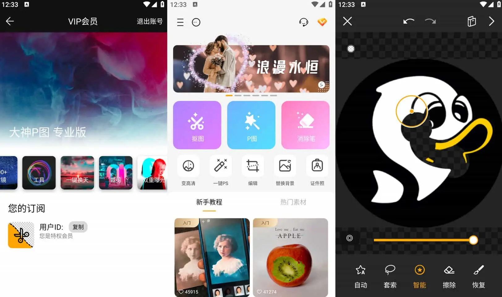 2025最新大神P图 v6.6.4.0/v4.7.3.2 强大的手机图片制作工具，解锁会员版-寒山客